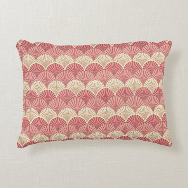 Coussins Décoratifs Fans Pink Mid-Century (Devant)