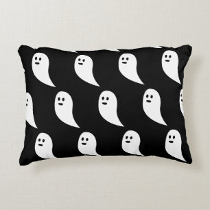 Coussins Décoratifs Fantôme Halloween noir blanc mignon motif