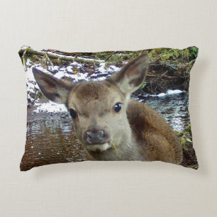 Coussins Décoratifs Faon Doux Cerf Rouge Art Animalier Bébé Cerf Serei