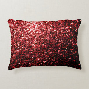 Coussins Décoratifs Faux paillettes rouge foncé scintillent de glamour