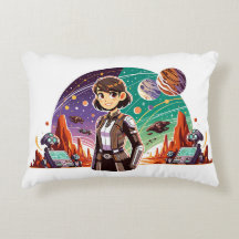 Femme en uniforme spatial