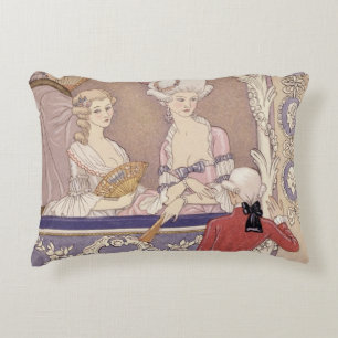 Coussins Décoratifs Femmes dans une boîte de théâtre, illustration 