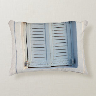 COUSSINS DÉCORATIFS FENÊTRE DE 2 PORTES EN BOIS GRIS FERMÉE
