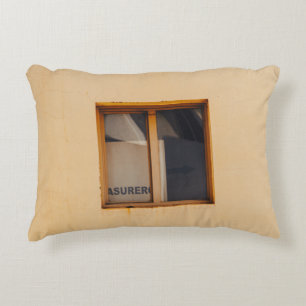 Coussins Décoratifs FENÊTRE EN VERRE Brown EN BOIS FRAMÉ