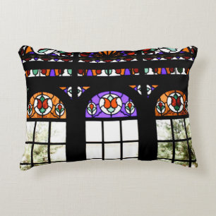 Coussins Décoratifs Fenêtre en verre coloré