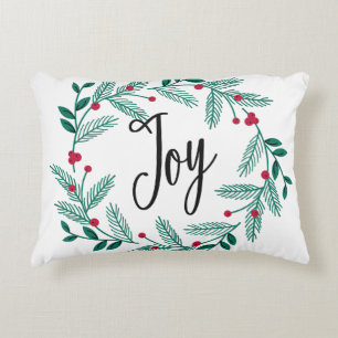 COUSSINS DÉCORATIFS FERME HOLIDAY WREATH HAND HAND HAND