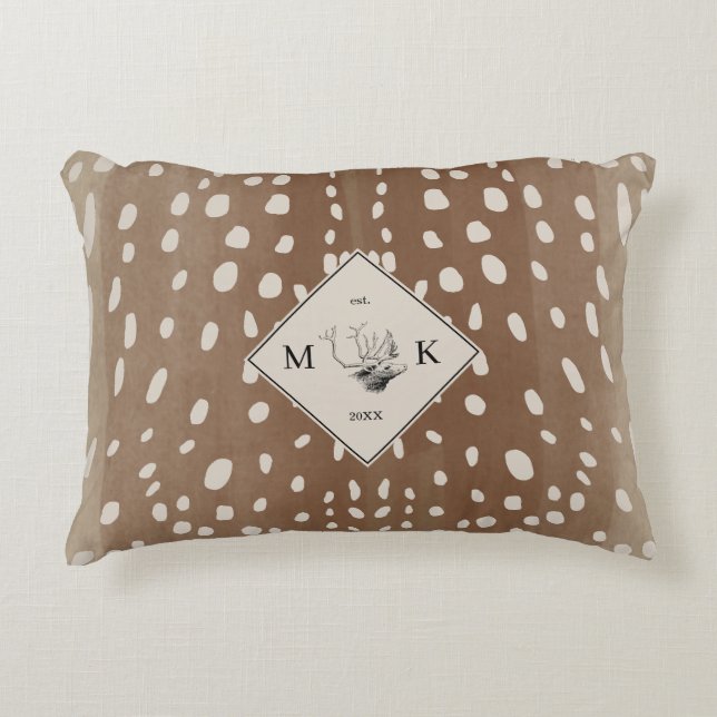 Coussins Décoratifs Feu Spoy Baby Deer Poster de animal Motif Monogram (Devant)