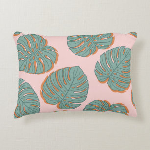 Coussins Décoratifs Feuille de Monstera : Motif Vintage tropical