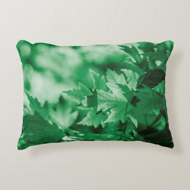 Coussins Décoratifs Feuille vert arrière - plan nature (Devant)