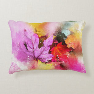 Coussins Décoratifs Feuilles couleur aquarelle