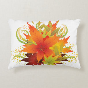 Coussins Décoratifs Feuilles d'automne blanches