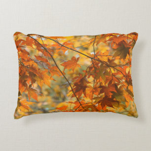 Coussins Décoratifs Feuilles d'automne Citrouille Coton orange