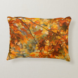 Coussins Décoratifs Feuilles d'automne couleur orange citrouille