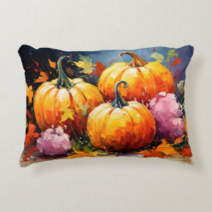 Coussins Décoratifs Feuilles d'automne rustiques Citrouilles colorées