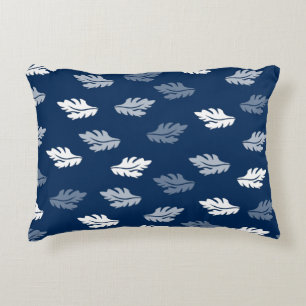 Coussins Décoratifs Feuilles de la marine Blue Antique Motif