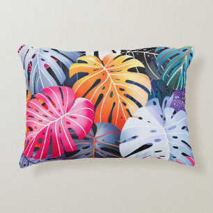 Coussins Décoratifs Feuilles de la Monstera d'été tropicale