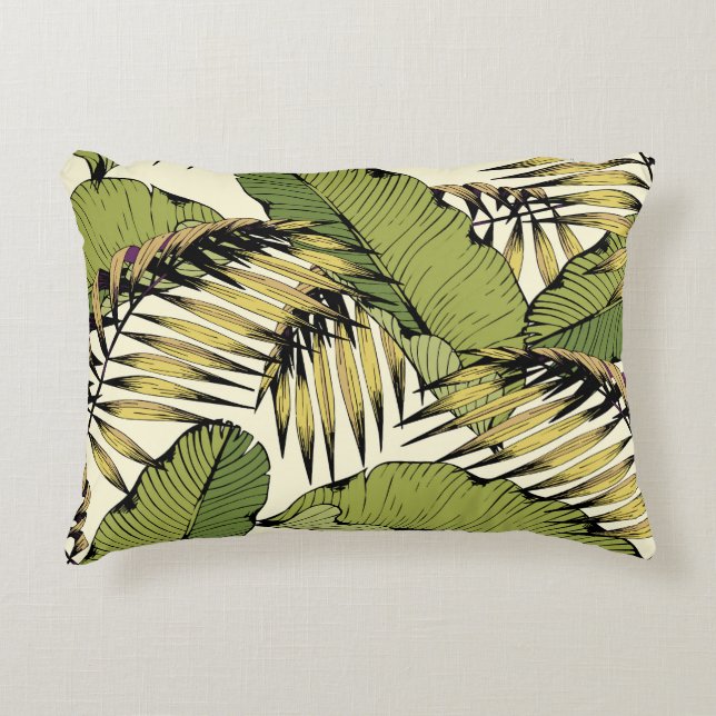 Coussins Décoratifs Feuilles d'été, branches, patte décorative sans so (Devant)