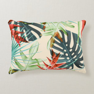 Coussins Décoratifs Feuilles et fleurs tropicaux : Motif dynamique