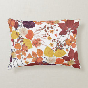 Coussins Décoratifs Feuilles et Roses de l'automne