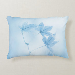 Coussins Décoratifs Feuilles japonais d'érable en bleu
