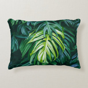 Coussins Décoratifs Feuilles tropicaux : arrière - plan de nature somb