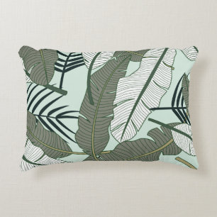 Coussins Décoratifs Feuilles tropicaux : Motif naturel sans couture.