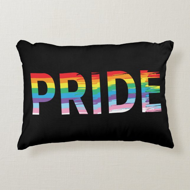 Coussins Décoratifs FIDE LGBTQIA Rainbow drapeau, lettre (Devant)