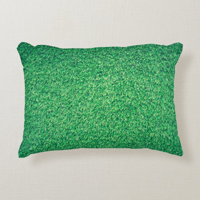 Coussins Décoratifs Field grass green lawn texture (Devant)
