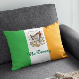 Coussins Décoratifs Fier d'être irlandais Vintage harpe et Shamrock pe