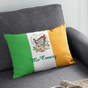 Coussins Décoratifs Fier d'être irlandais Vintage harpe et Shamrock pe