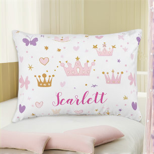 Coussins Décoratifs Filles Princesse Rose Couronne Personnalisée Couss