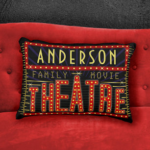 Coussins Décoratifs Film Theatre Marquee Home Cinéma   Personnalisé
