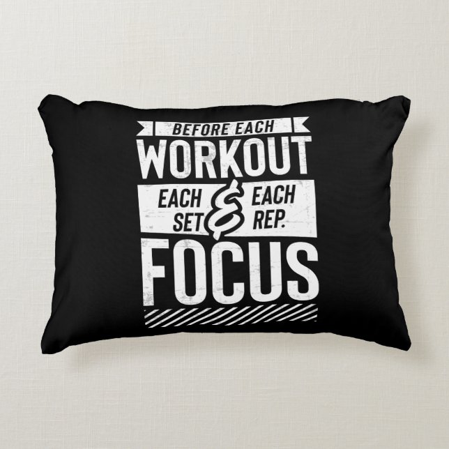 Coussins Décoratifs Fitness Gym entraînement Motivational dire (Devant)