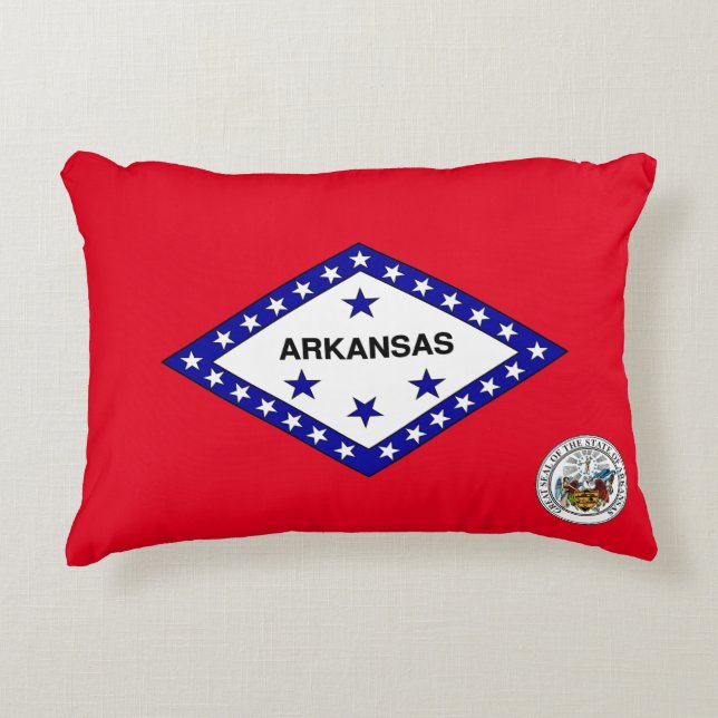 Coussins Décoratifs Flag de l'Arkansas (Devant)