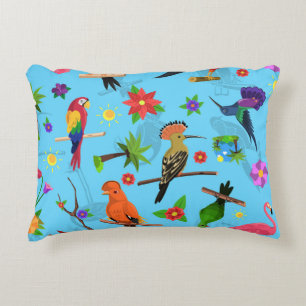 Coussins Décoratifs Flamant rose Toucan Et Arara Motif Oiseaux Sans Me