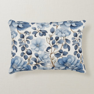 Coussins Décoratifs Fleur Bleu Poussiéreux
