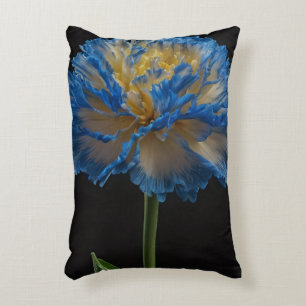 Coussins Décoratifs Fleur Carnation Bleue Et Jaune,
