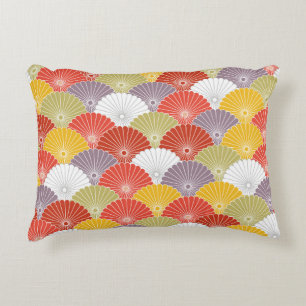 Coussins Décoratifs Fleur colorée japonaise Vague vintage Pat sans joi