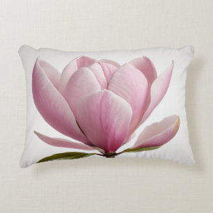 Coussins Décoratifs Fleur de magnolia rose blanc arrière - plan Jeu d'