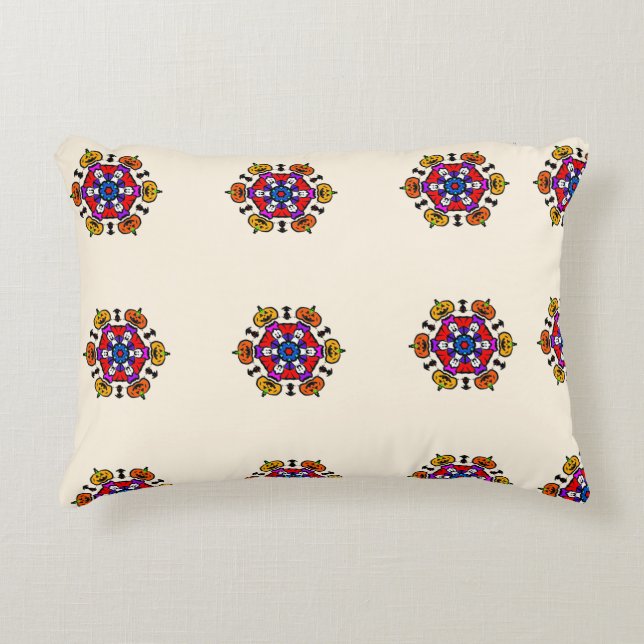 Coussins Décoratifs Fleur de Mandala Épouvantable (Devant)