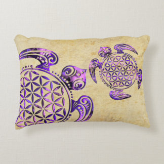 Coussins Décoratifs Fleur de vie / Blume des Lebens - violet de tortue