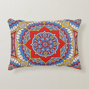 Coussins Décoratifs Fleur ethnique, motif bohème sans soudure.