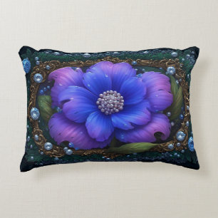 Coussins Décoratifs Fleur Luxueuse Avec Cadre Orné