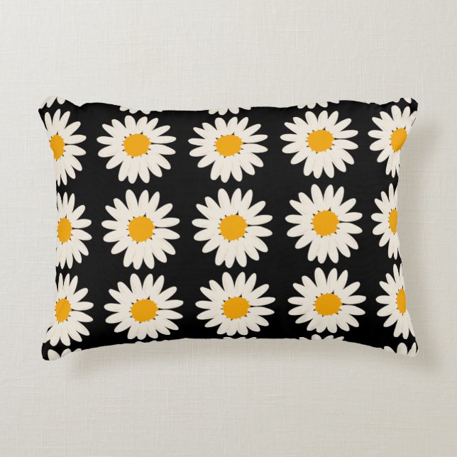 Coussins Décoratifs Fleur noir (Devant)