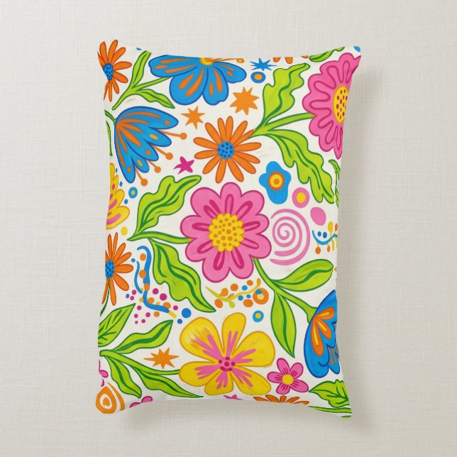 Coussins Décoratifs Fleur Retro Bloom (Dos(Vertical))
