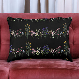 Coussins Décoratifs Fleur sauvage d'été couleur foncé Motif