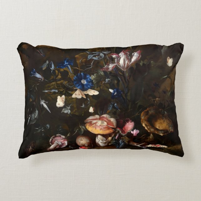 Coussins Décoratifs Fleurs champignons papillons grenouille & Serpent (Devant)