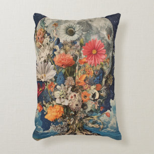 Coussins Décoratifs Fleurs colorées sous Pleine lune
