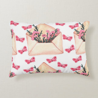 Coussins Décoratifs Fleurs d'aquarelle dans les enveloppes : motif tra