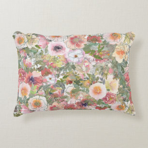 Coussins Décoratifs Fleurs d'aquarelle perdues avec/ sans art de ligne